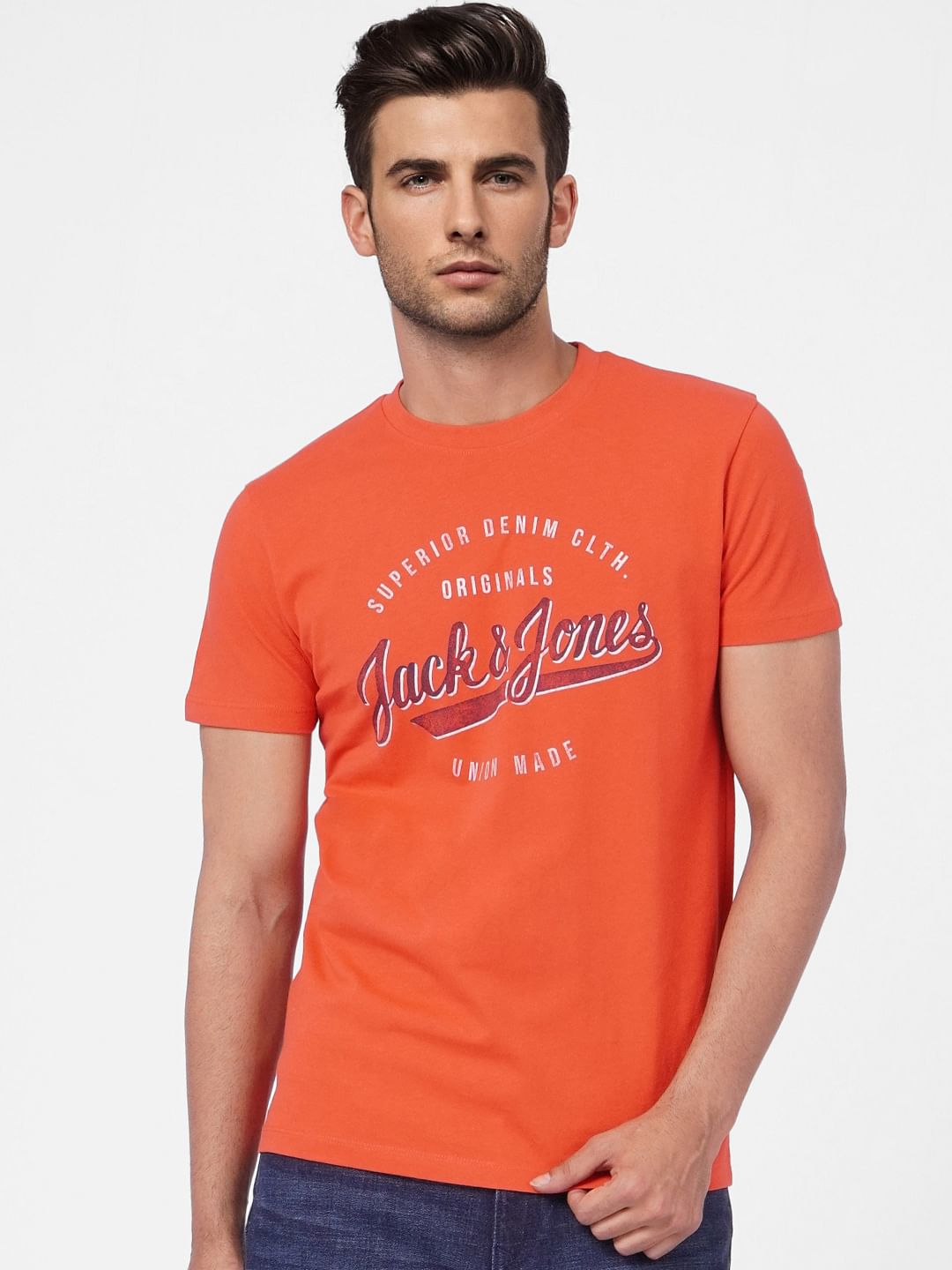 Red Graphic Print Crew Neck T-shirt