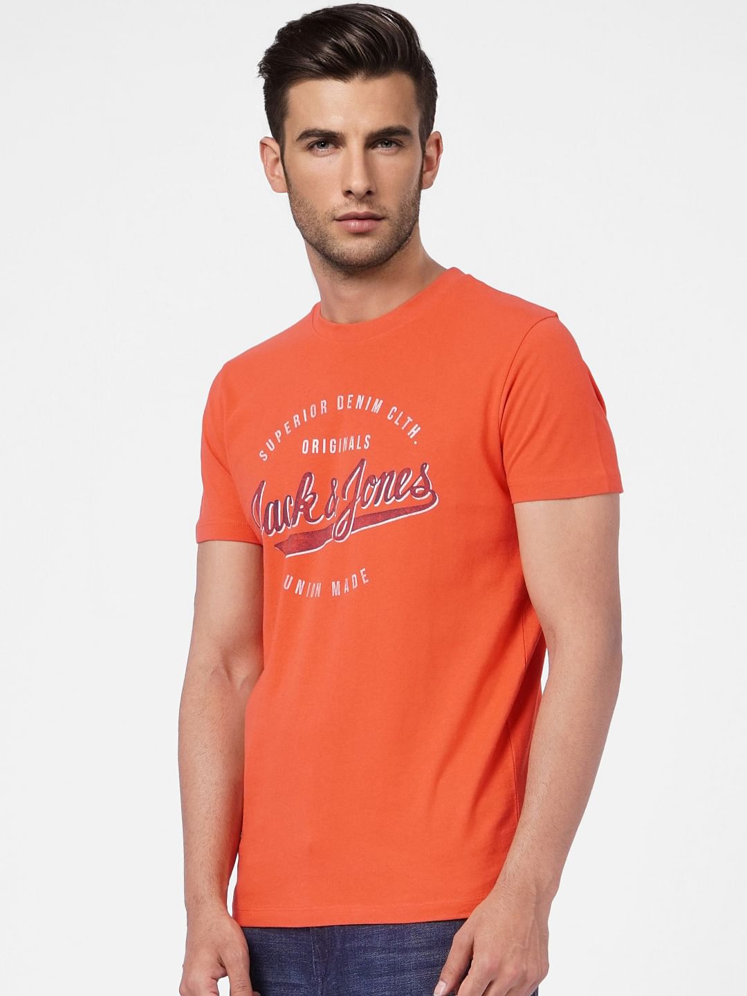 Red Graphic Print Crew Neck T-shirt