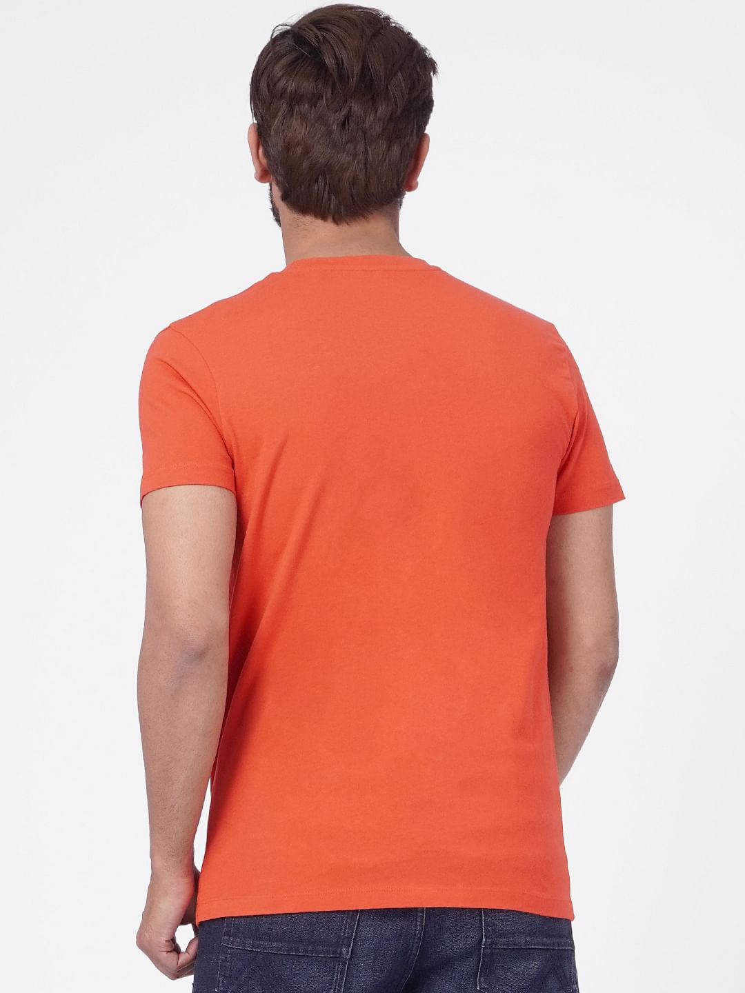 Red Graphic Print Crew Neck T-shirt