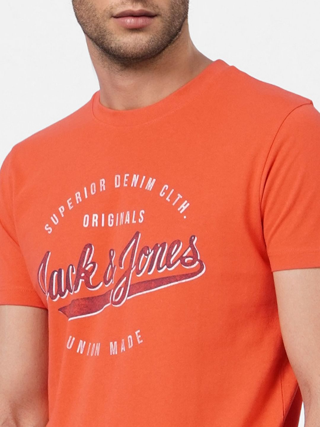 Red Graphic Print Crew Neck T-shirt