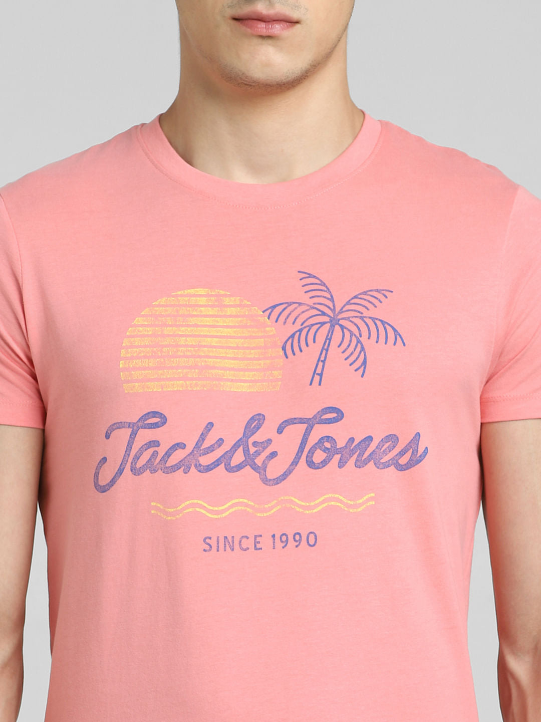 Pink Graphic Print Crew Neck T-shirt