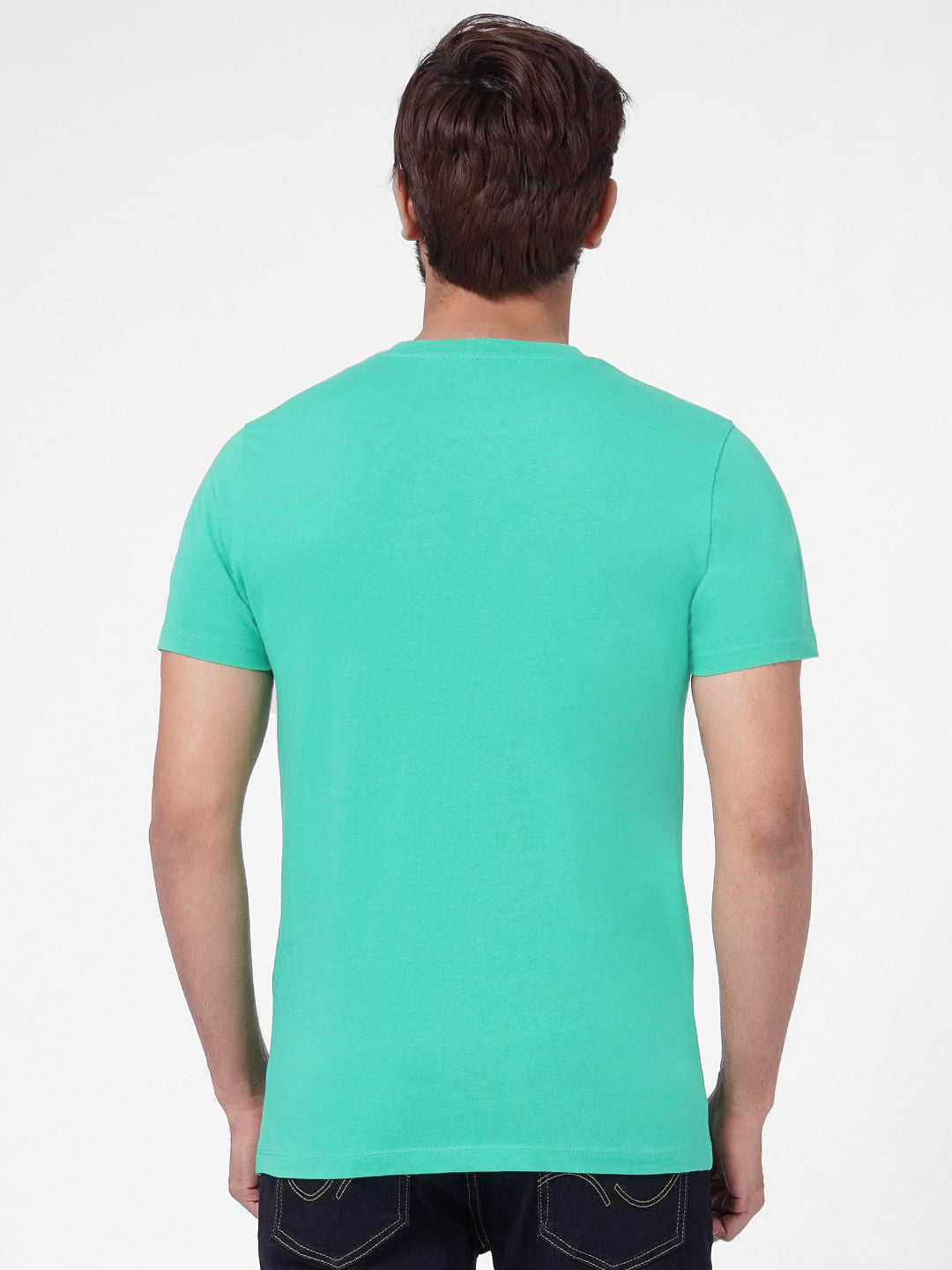 Green Graphic Print Crew Neck T-shirt