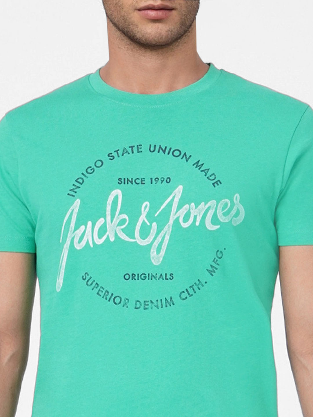 Green Graphic Print Crew Neck T-shirt