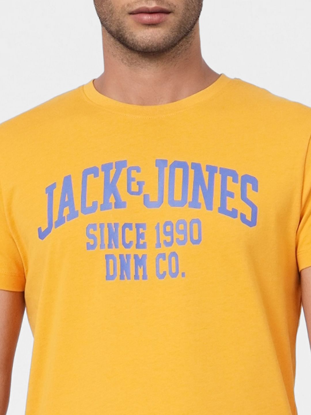 Yellow Graphic Print Crew Neck T-shirt