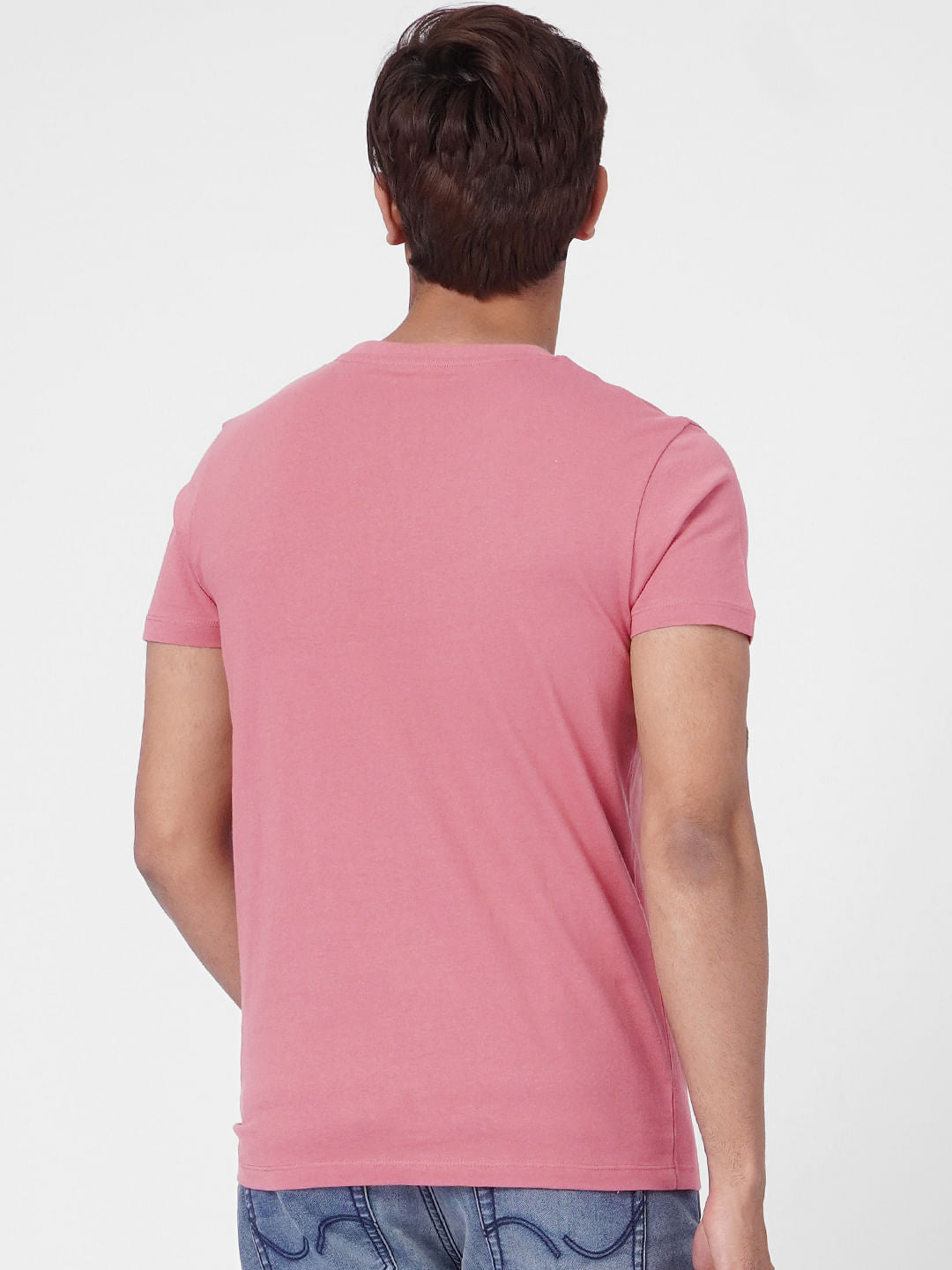 Pink Graphic Print Crew Neck T-shirt