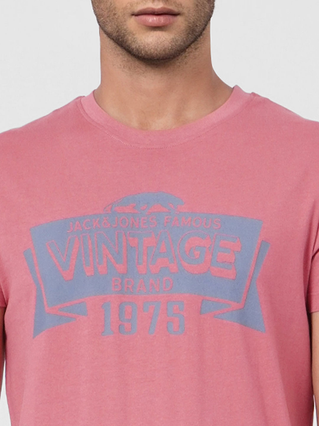 Pink Graphic Print Crew Neck T-shirt