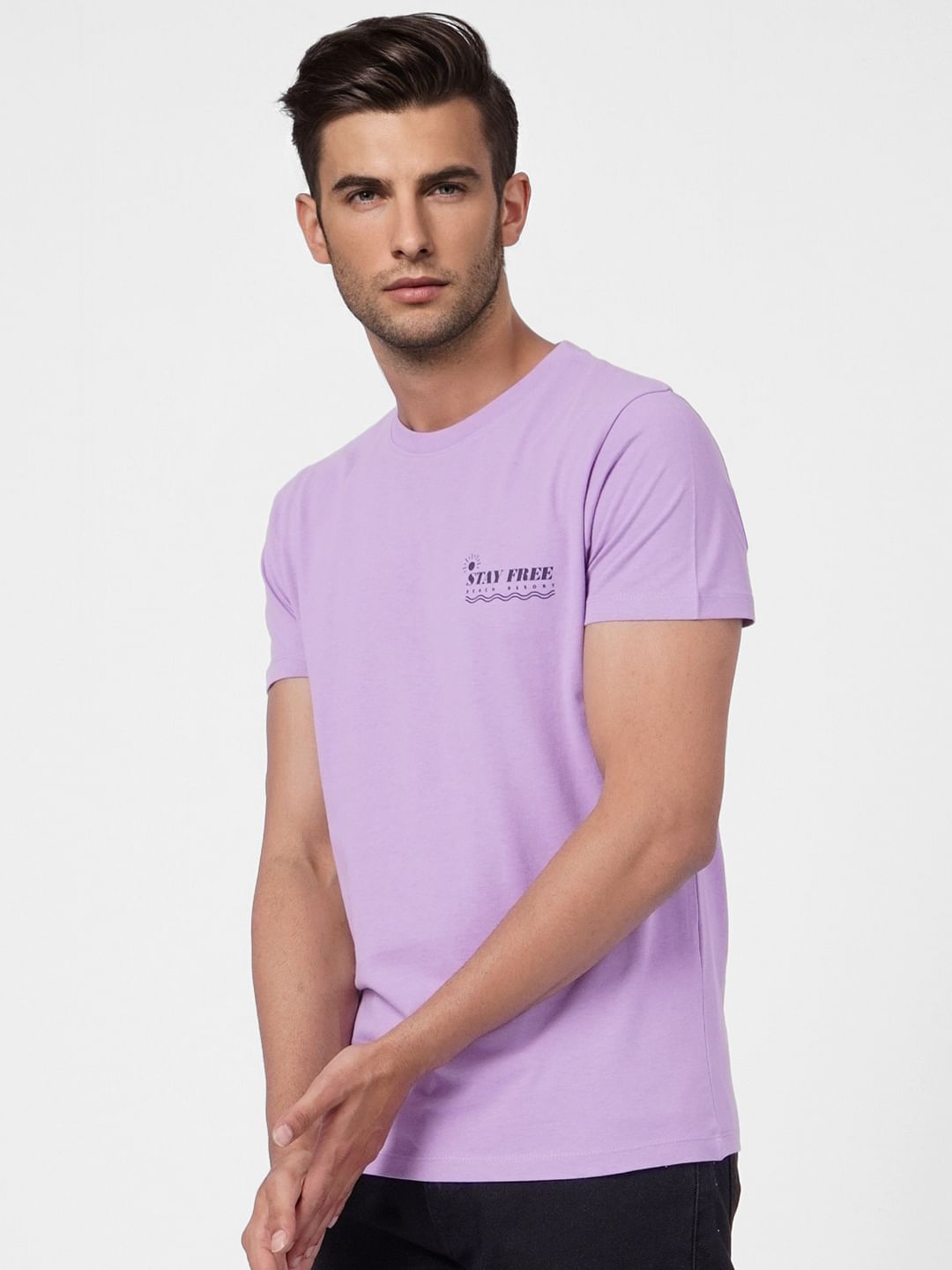 Purple Crew Neck T-shirt