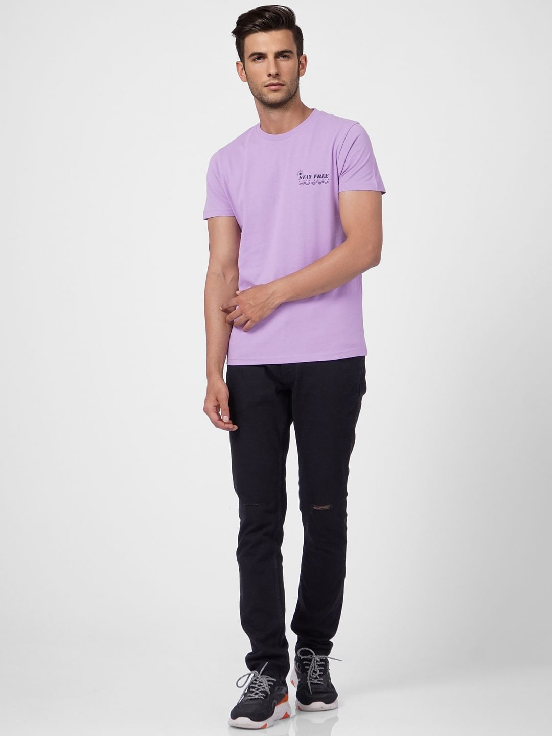 Purple Crew Neck T-shirt