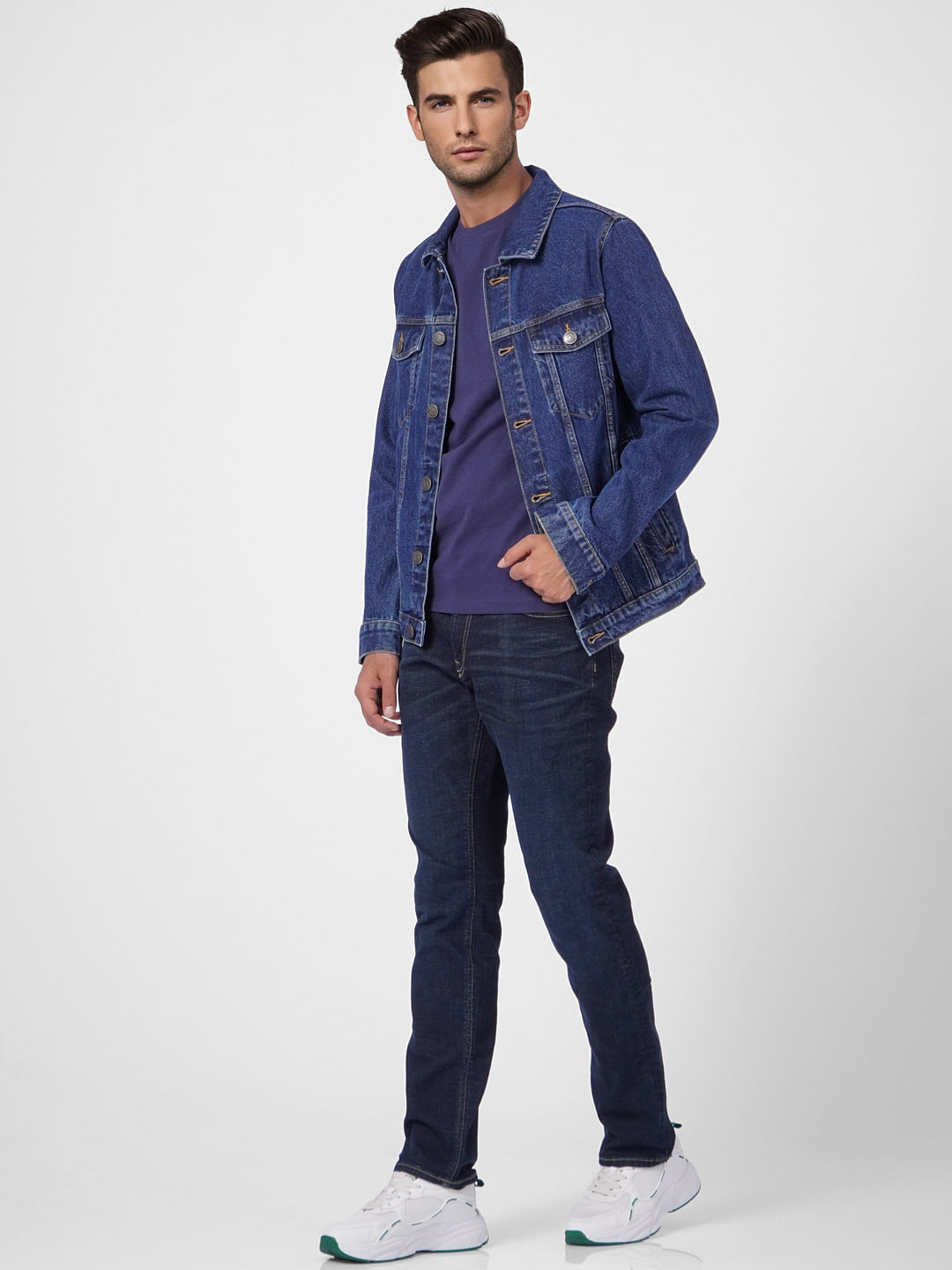 Blue Crew Neck T-shirt - S