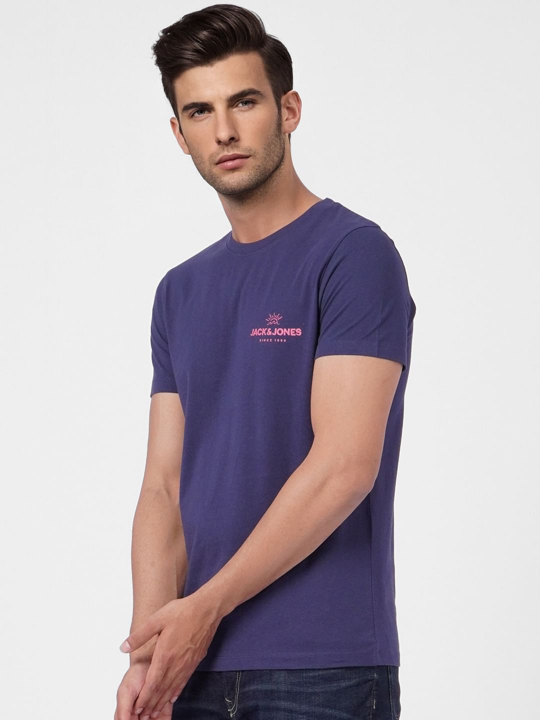 Blue Crew Neck T-shirt