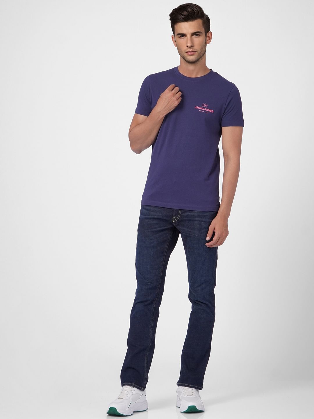 Blue Crew Neck T-shirt