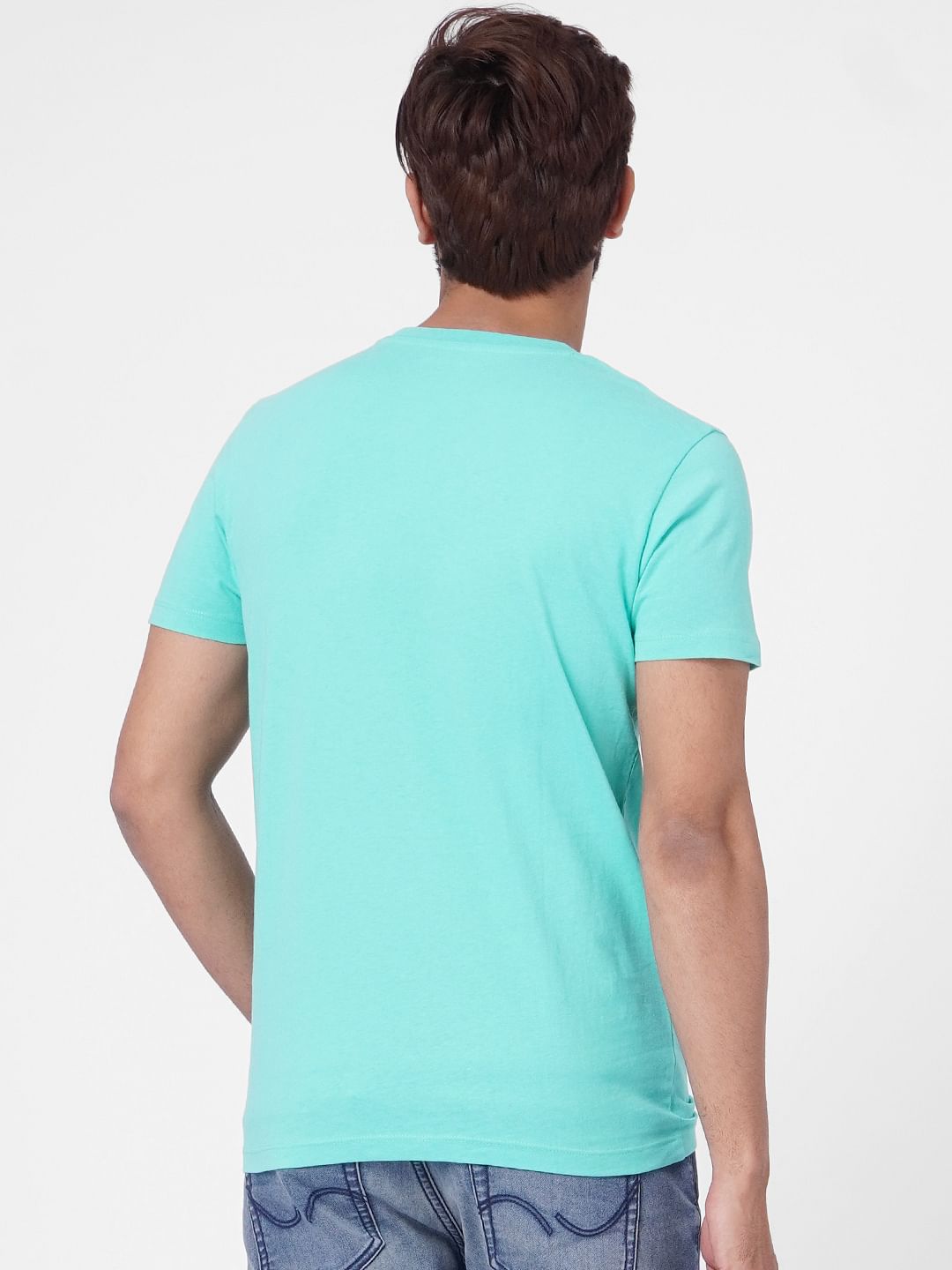 Turquoise Blue Crew Neck T-shirt
