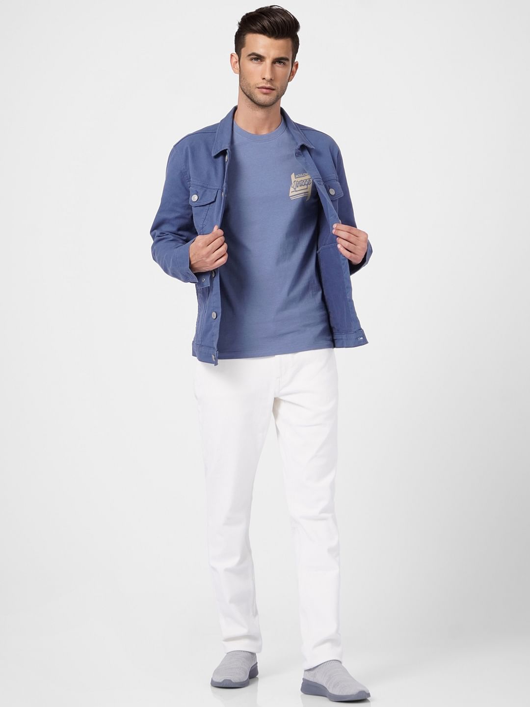 Blue Crew Neck T-shirt
