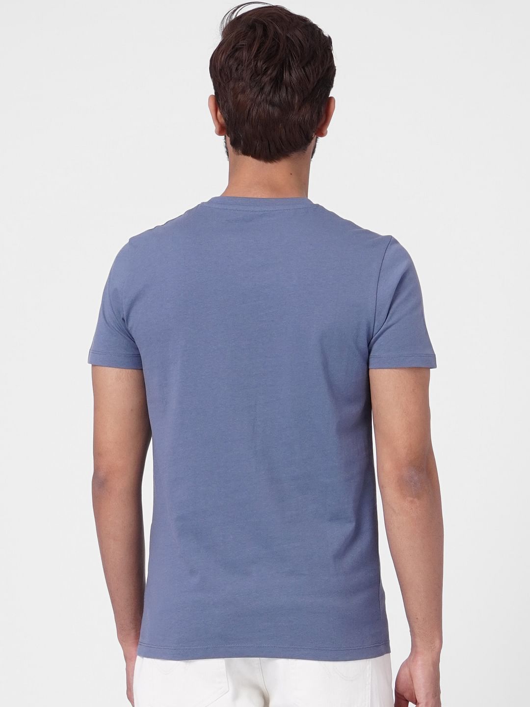 Blue Crew Neck T-shirt