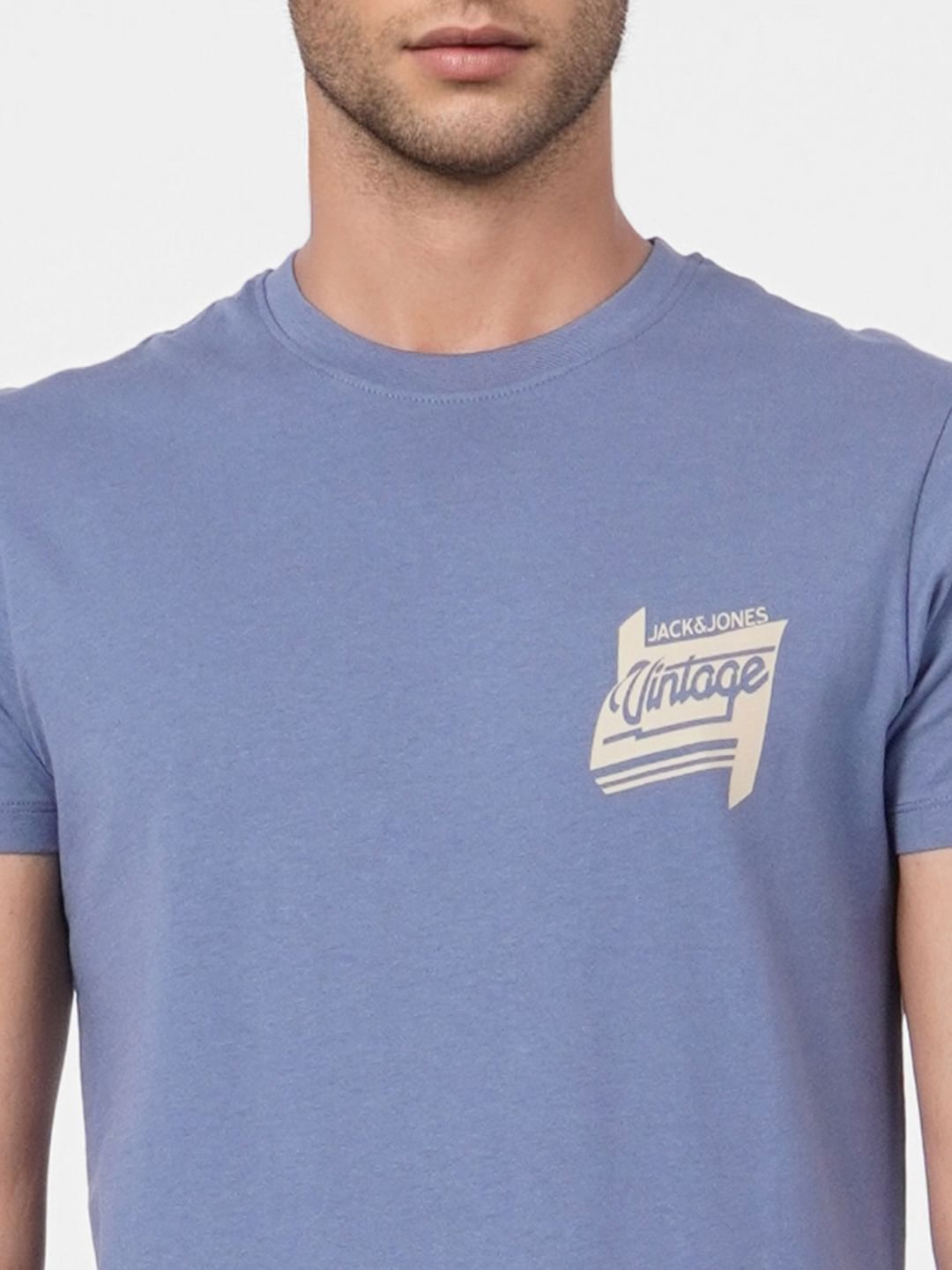 Blue Crew Neck T-shirt