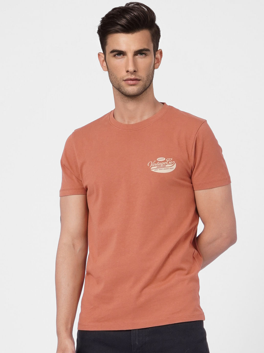 Brown Crew Neck T-shirt