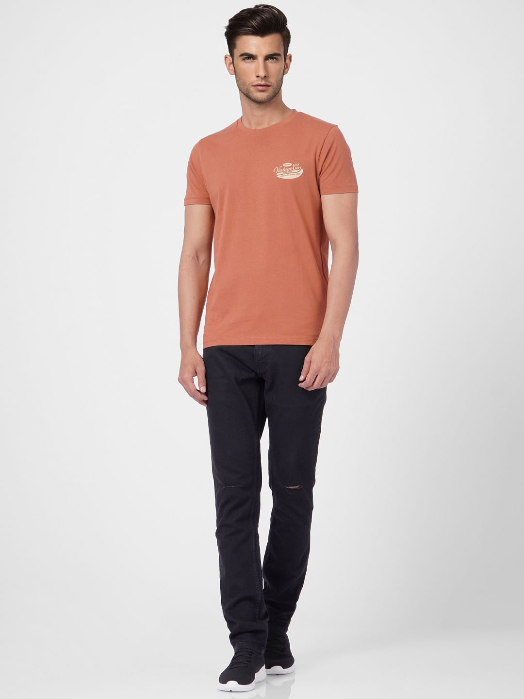 Brown Crew Neck T-shirt