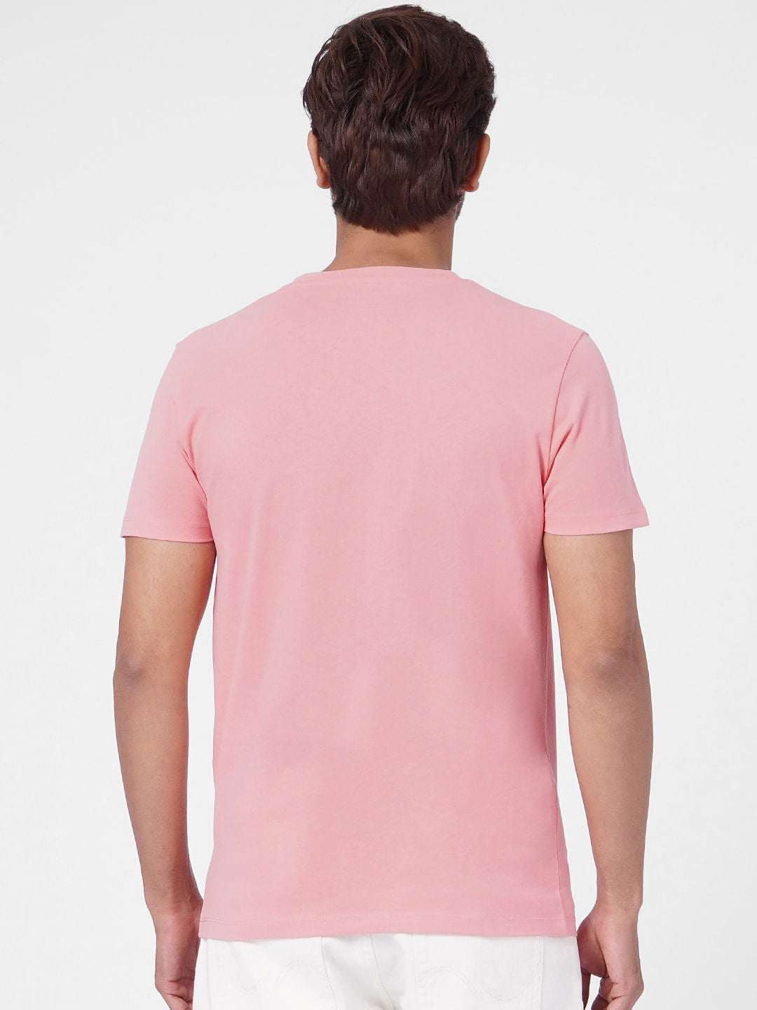 Pink Graphic Print Crew Neck T-shirt