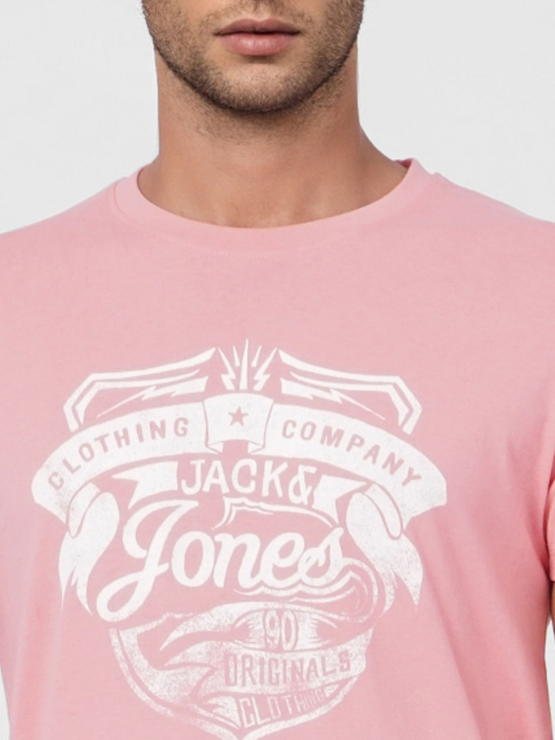 Pink Graphic Print Crew Neck T-shirt