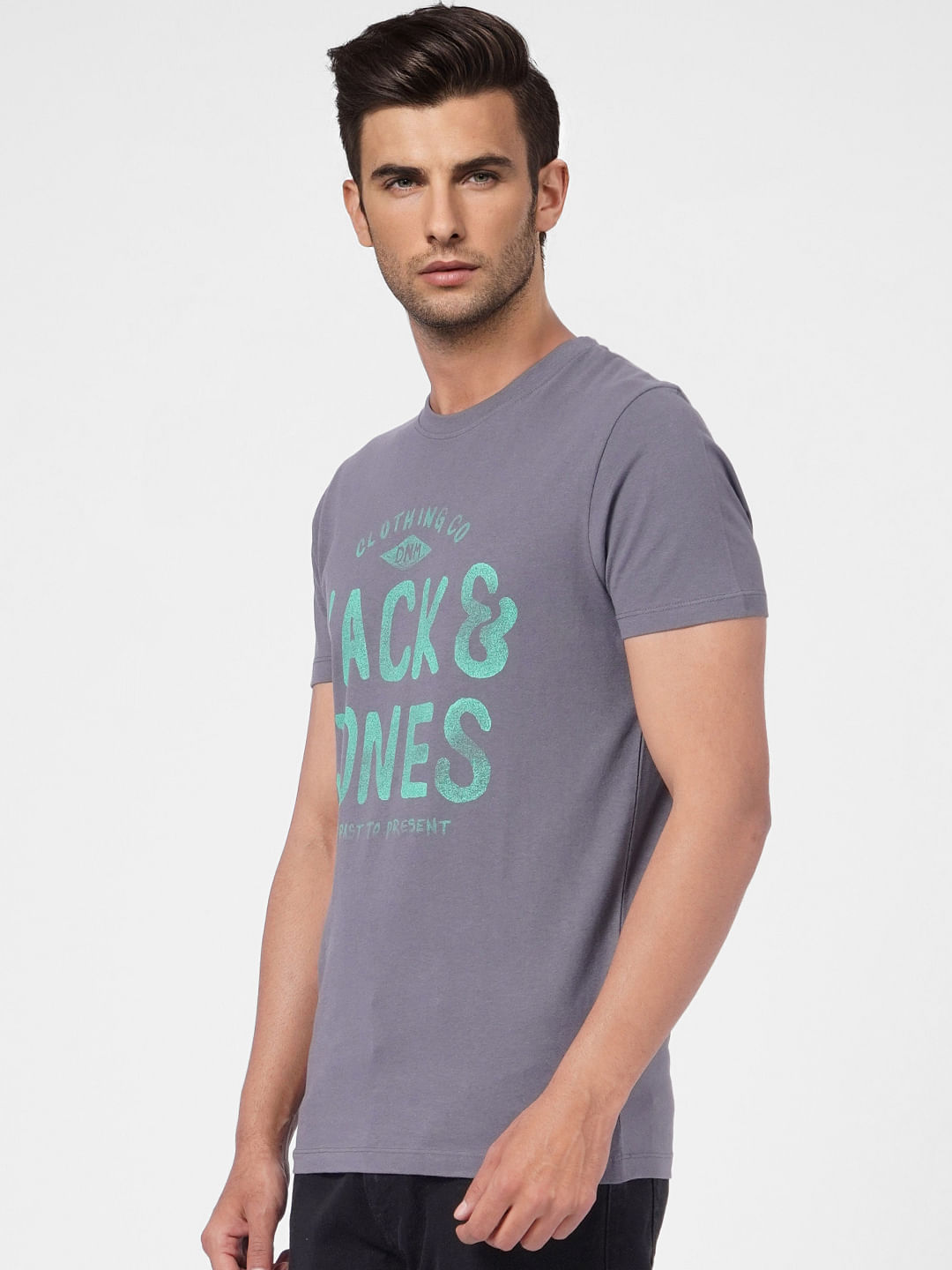 Blue Graphic Print Crew Neck T-shirt