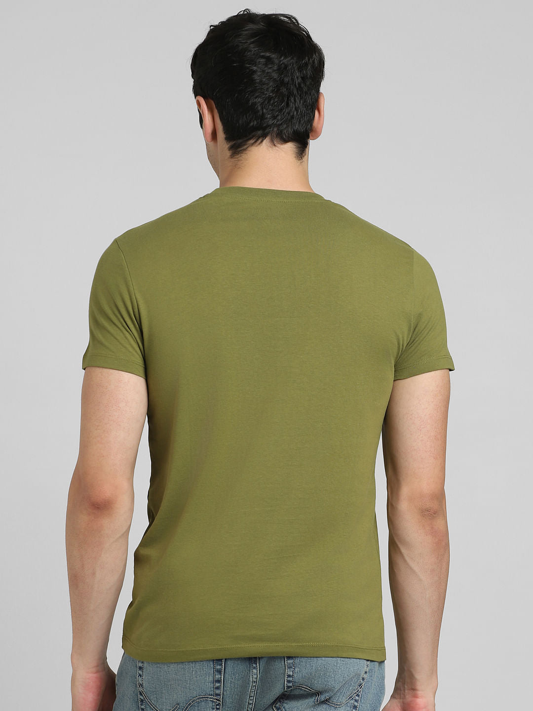 Green Graphic Print Crew Neck T-shirt