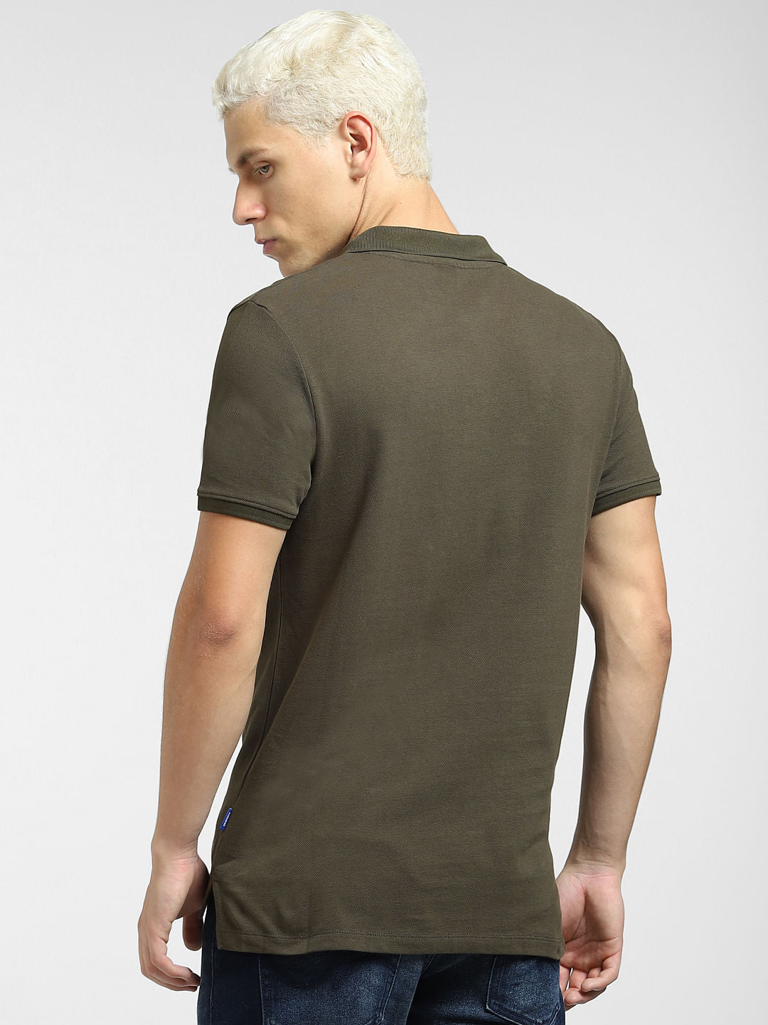 Olive Cotton Polo T-shirt