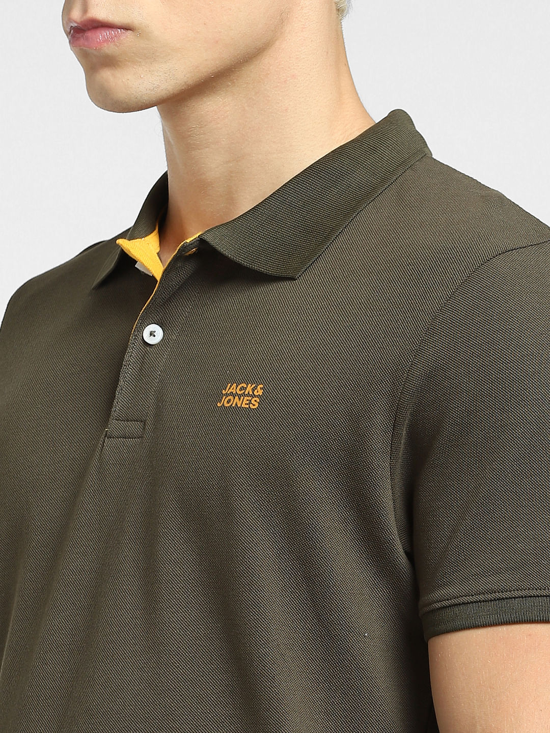 Olive Cotton Polo T-shirt