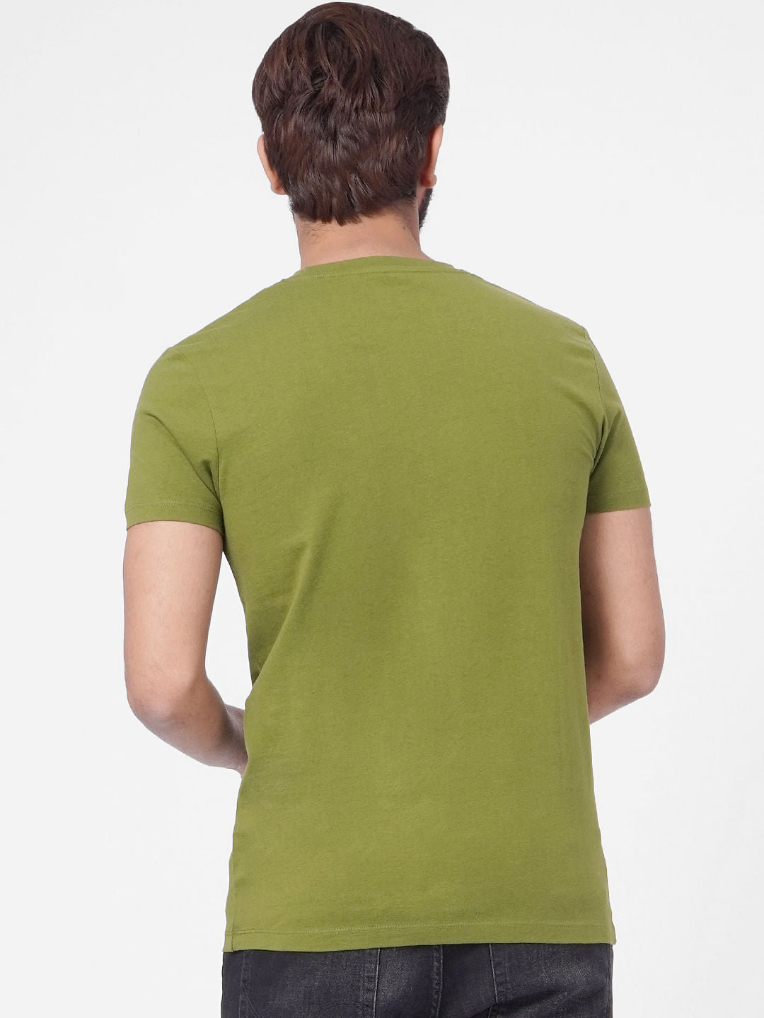 Green Graphic Print Crew Neck T-shirt