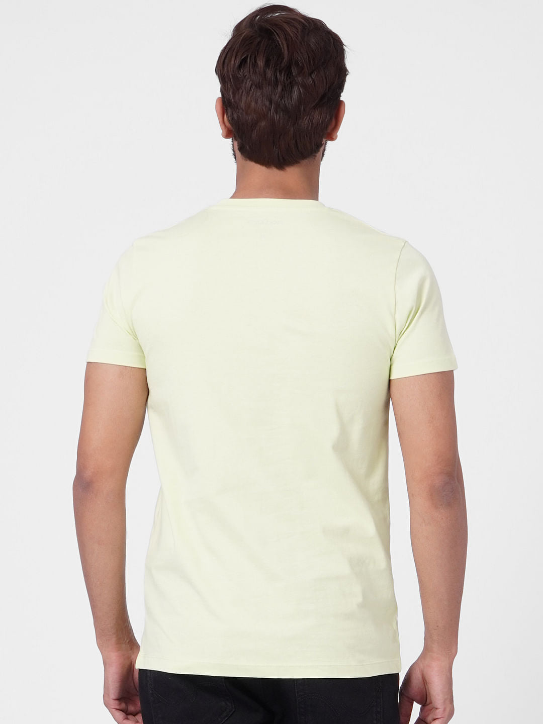 Light Green Graphic Print Crew Neck T-shirt