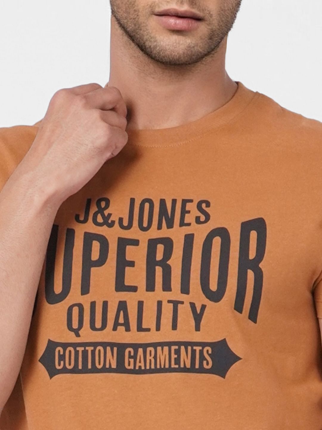 Brown Graphic Print Crew Neck T-shirt