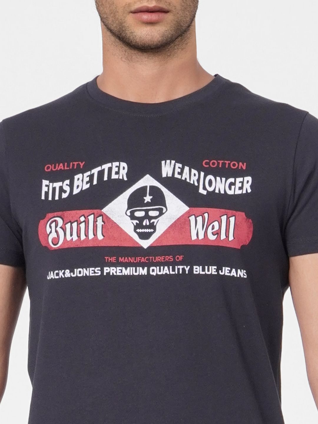 Black Graphic Print Crew Neck T-shirt