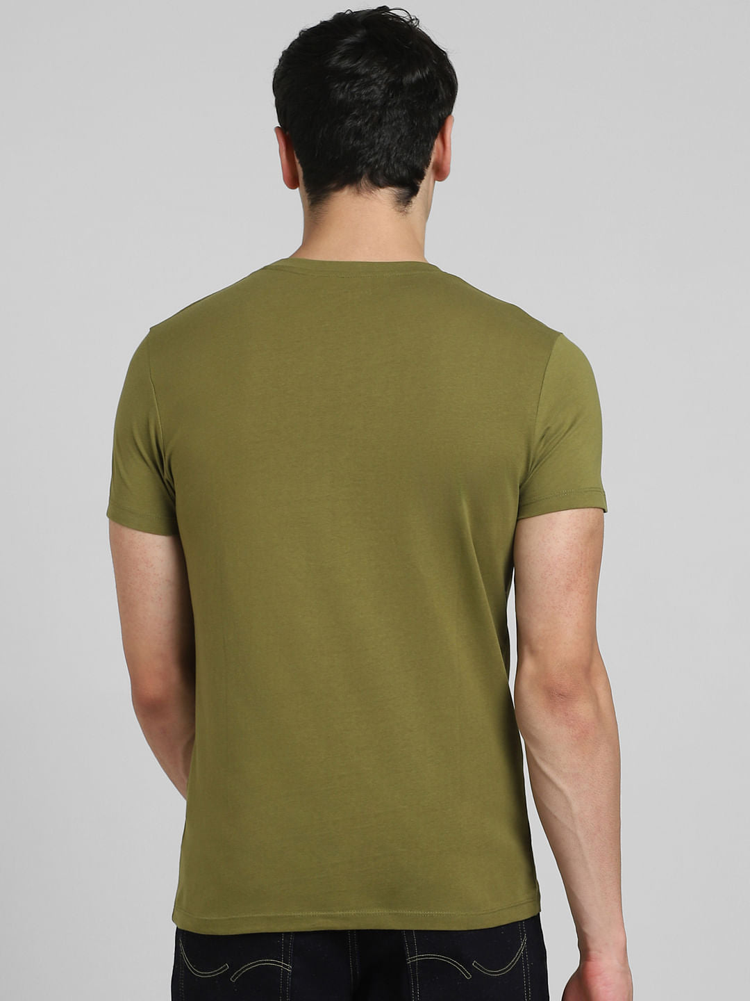 Green Graphic Print Crew Neck T-shirt
