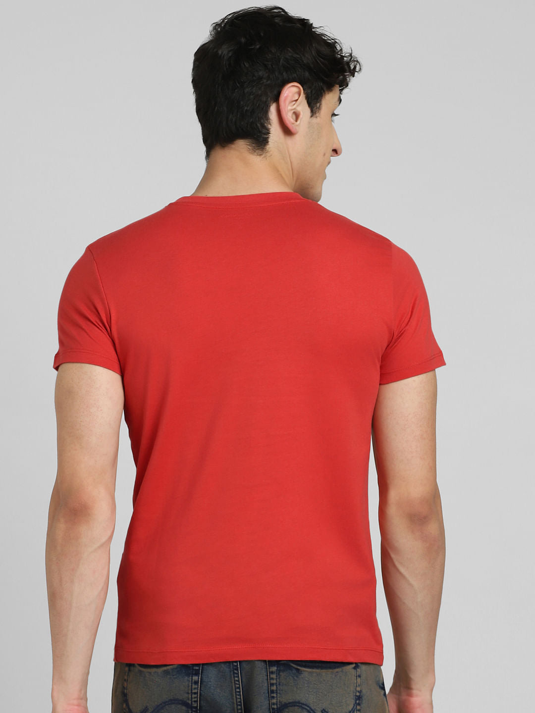 Coral Logo Print Crew Neck T-shirt