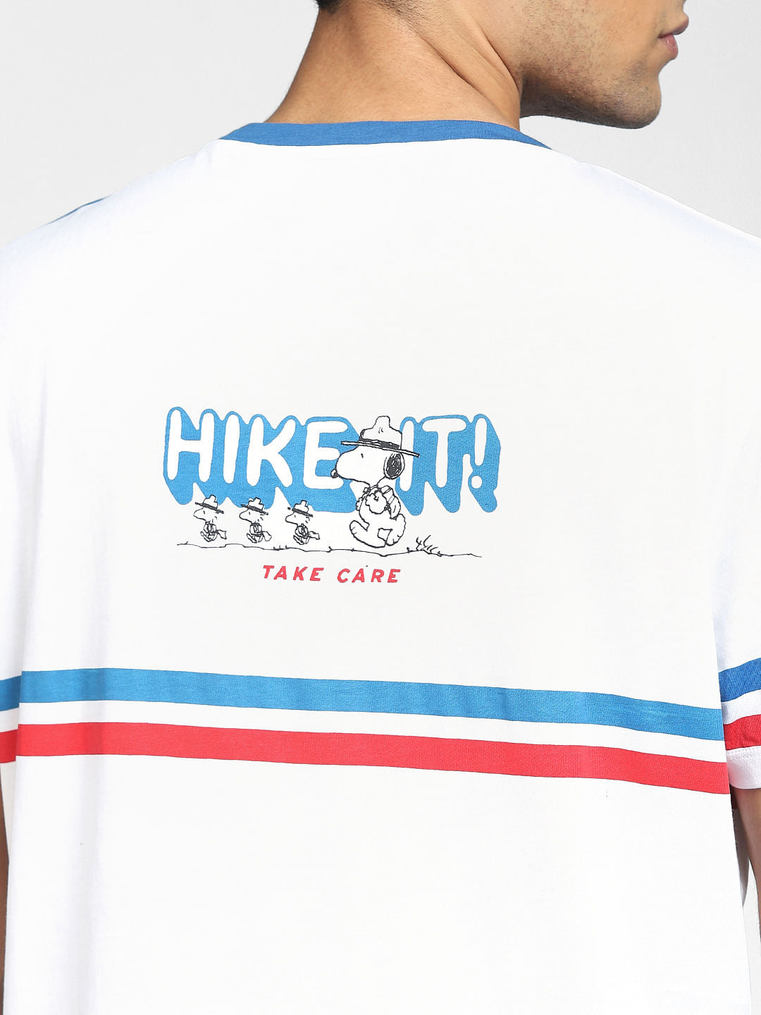 X PEANUTS Blue Graphic Print T-shirt