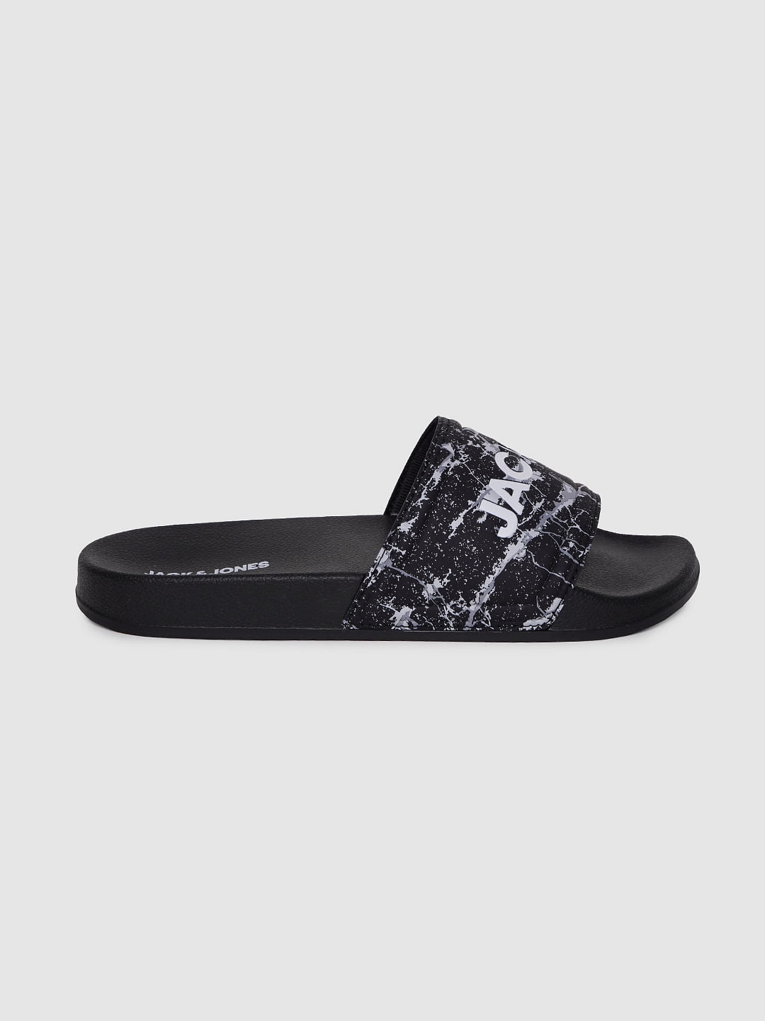 Black Abstract Print Sliders