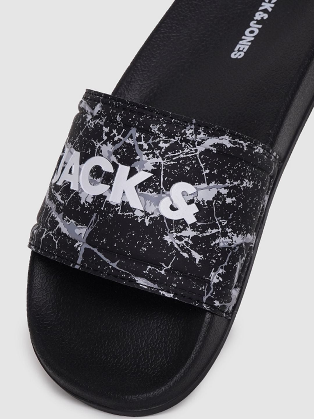Black Abstract Print Sliders