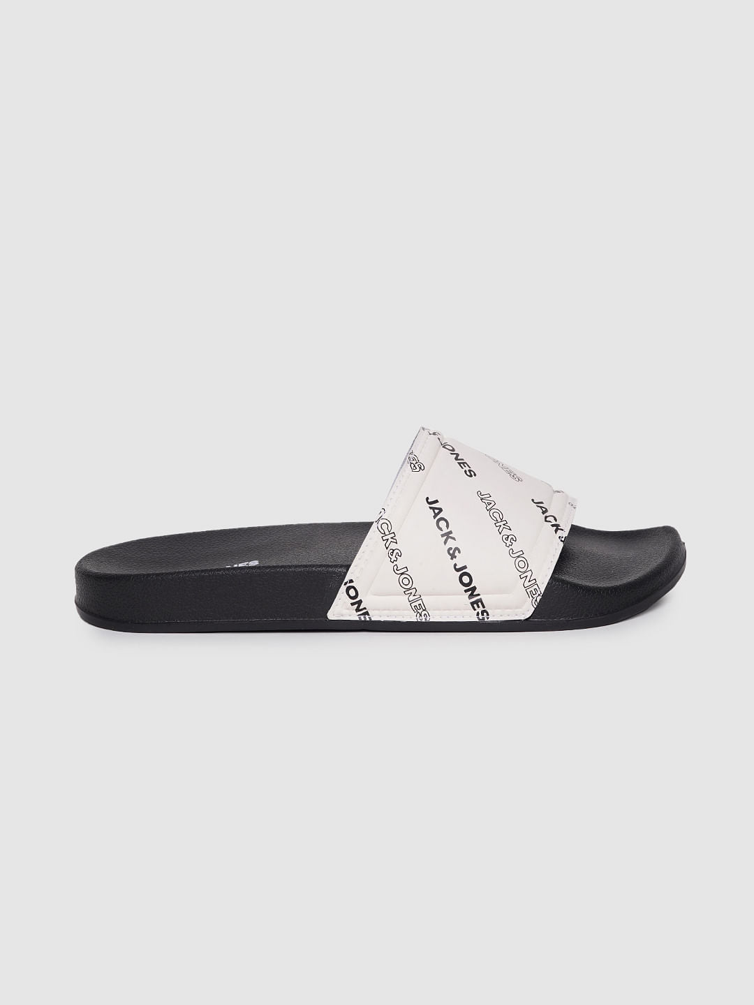 Black Logo Print Sliders