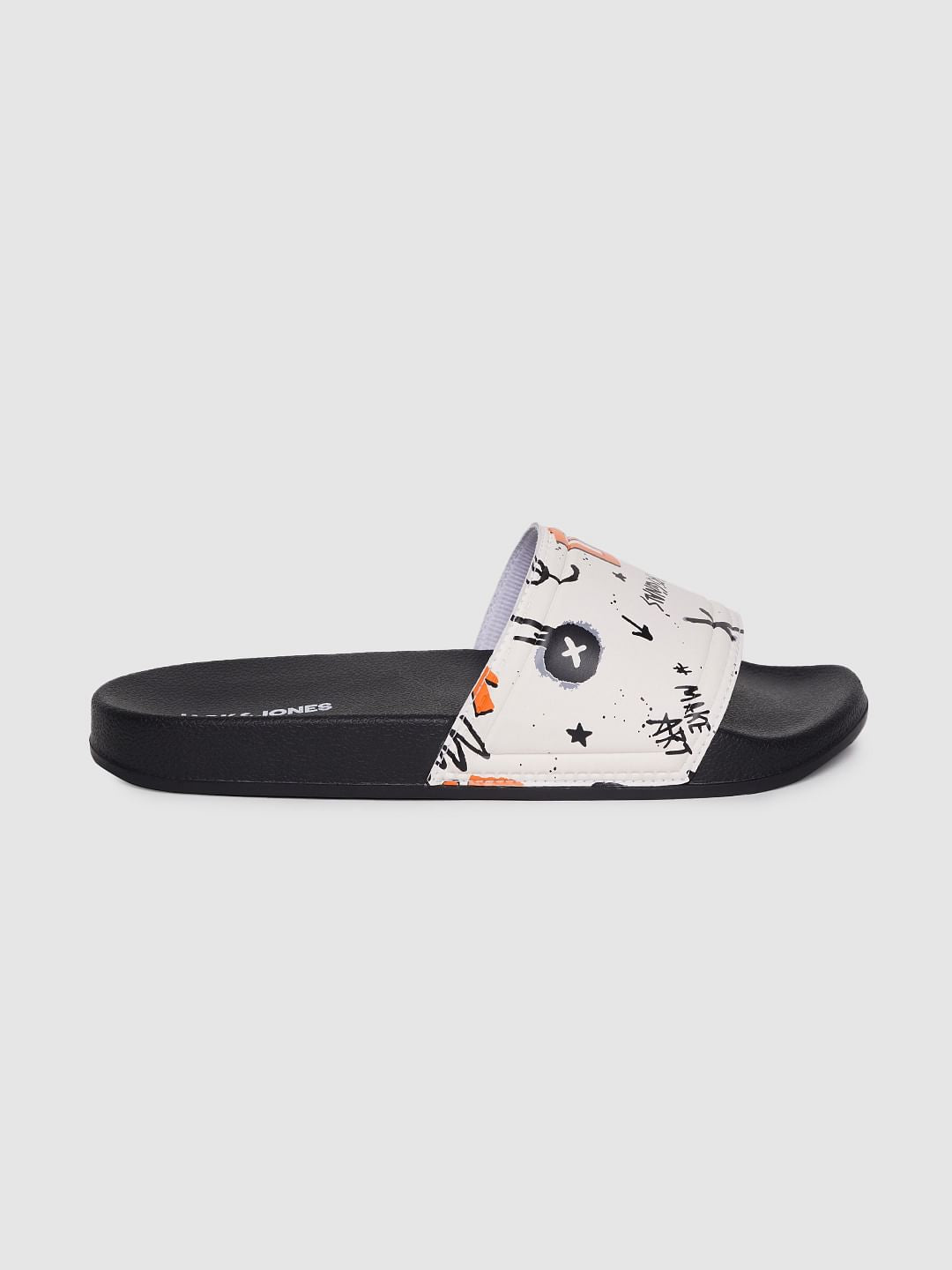 Black & Grey Graphic Print Sliders - 6