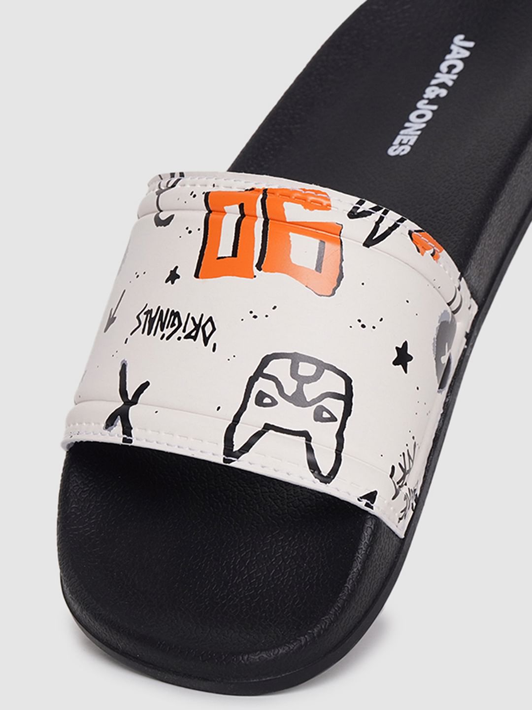 Black & Grey Graphic Print Sliders