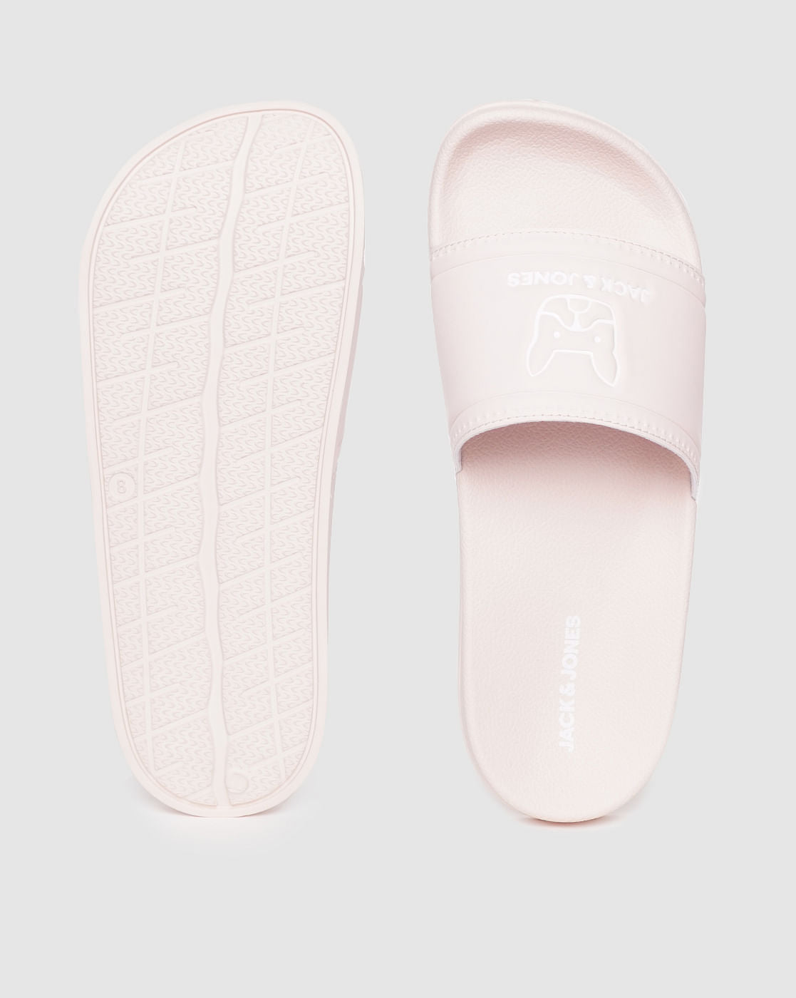 Pink Graphic Print Sliders