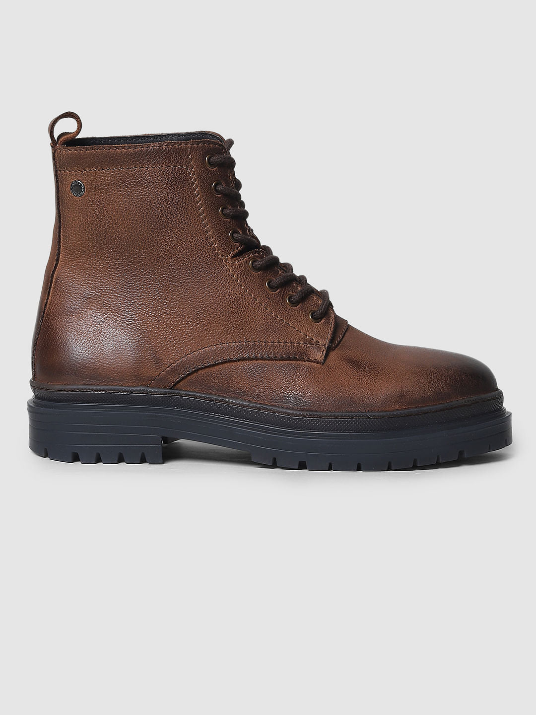 Brown Vintage Styled Leather Boots