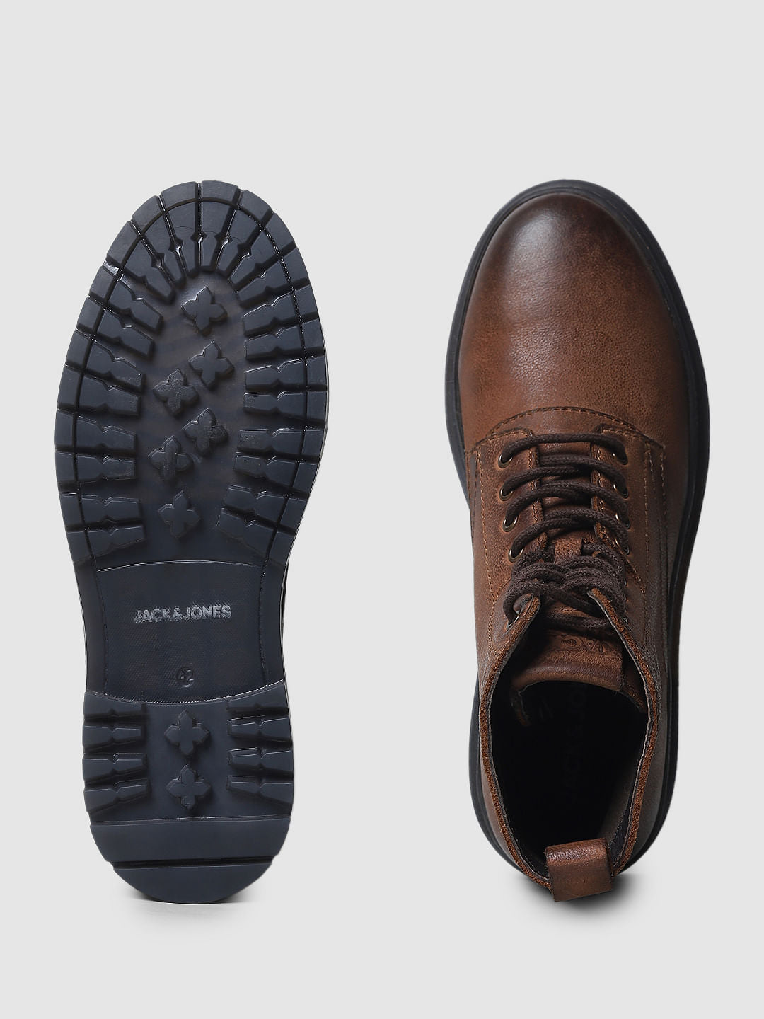 Brown Vintage Styled Leather Boots