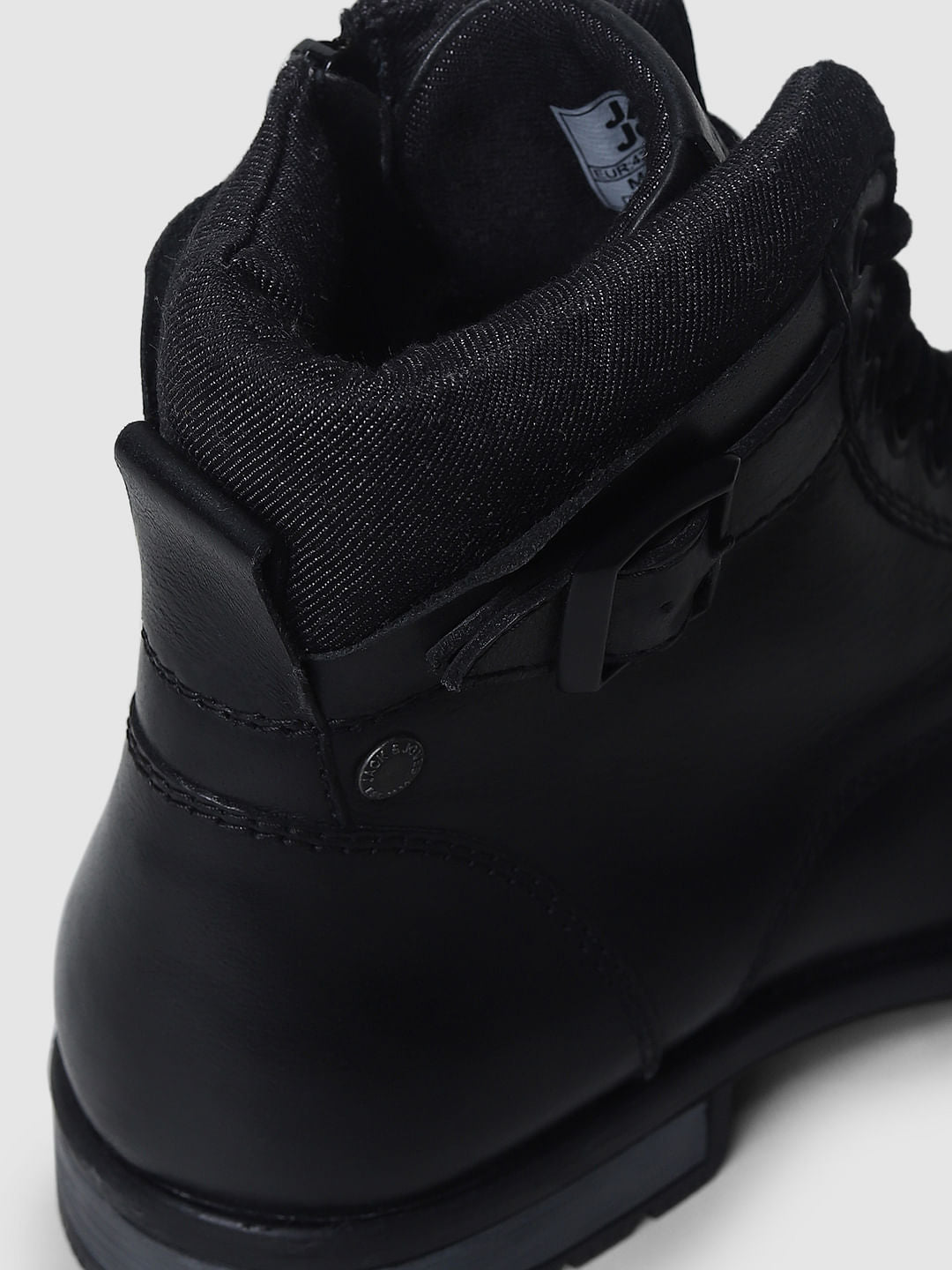 Black Leather Biker Boots