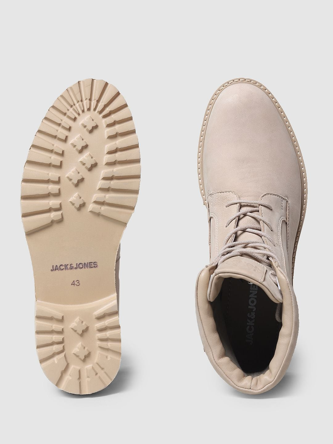 Beige Combo Boots