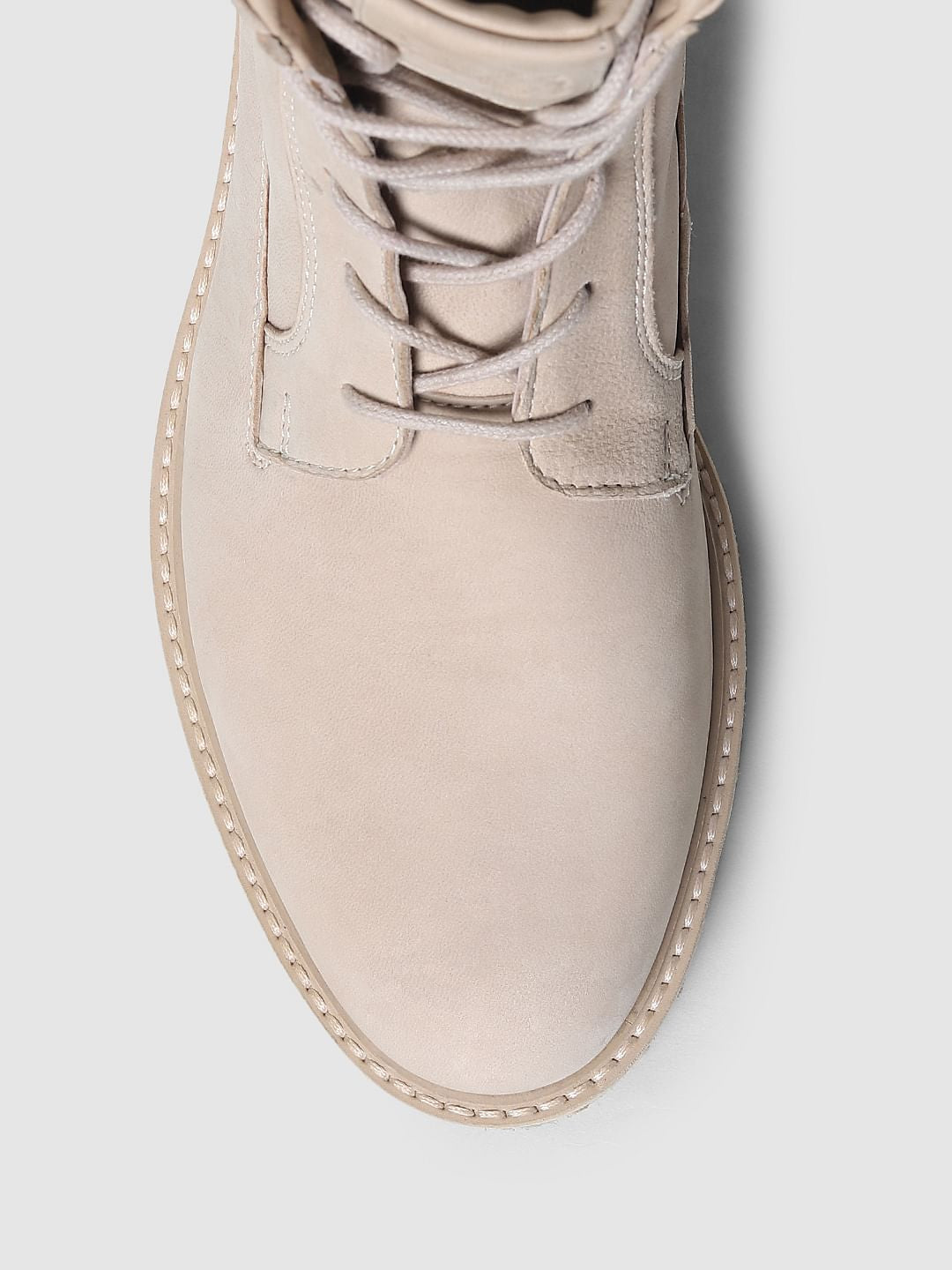Beige Combo Boots