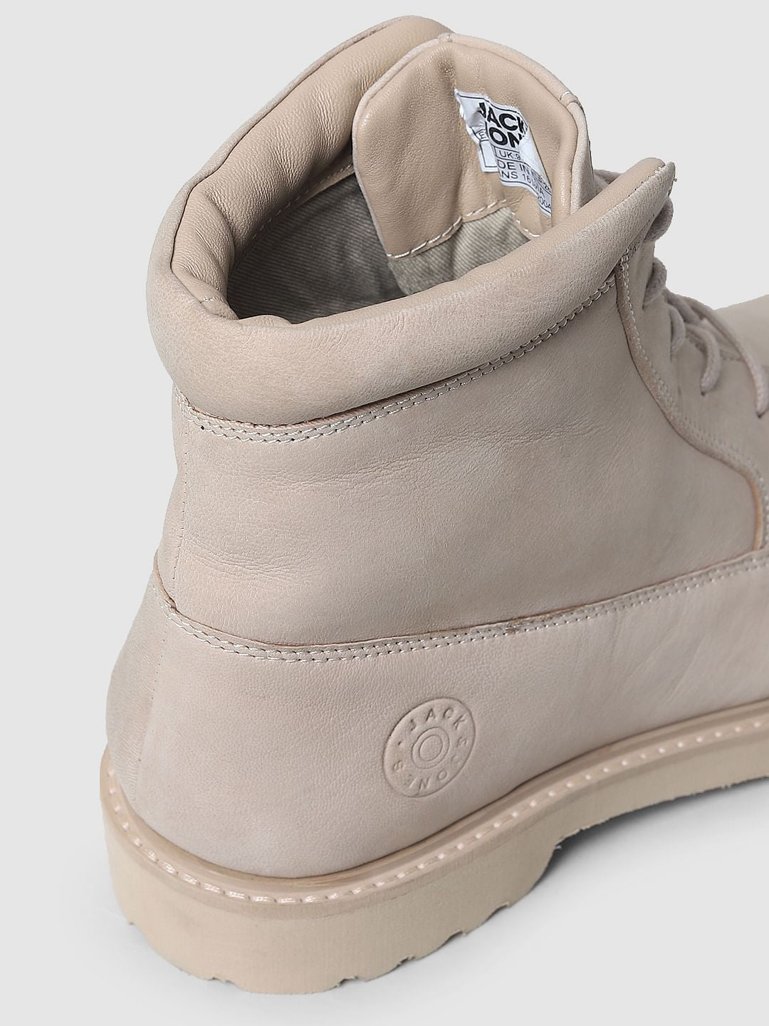 Beige Combo Boots