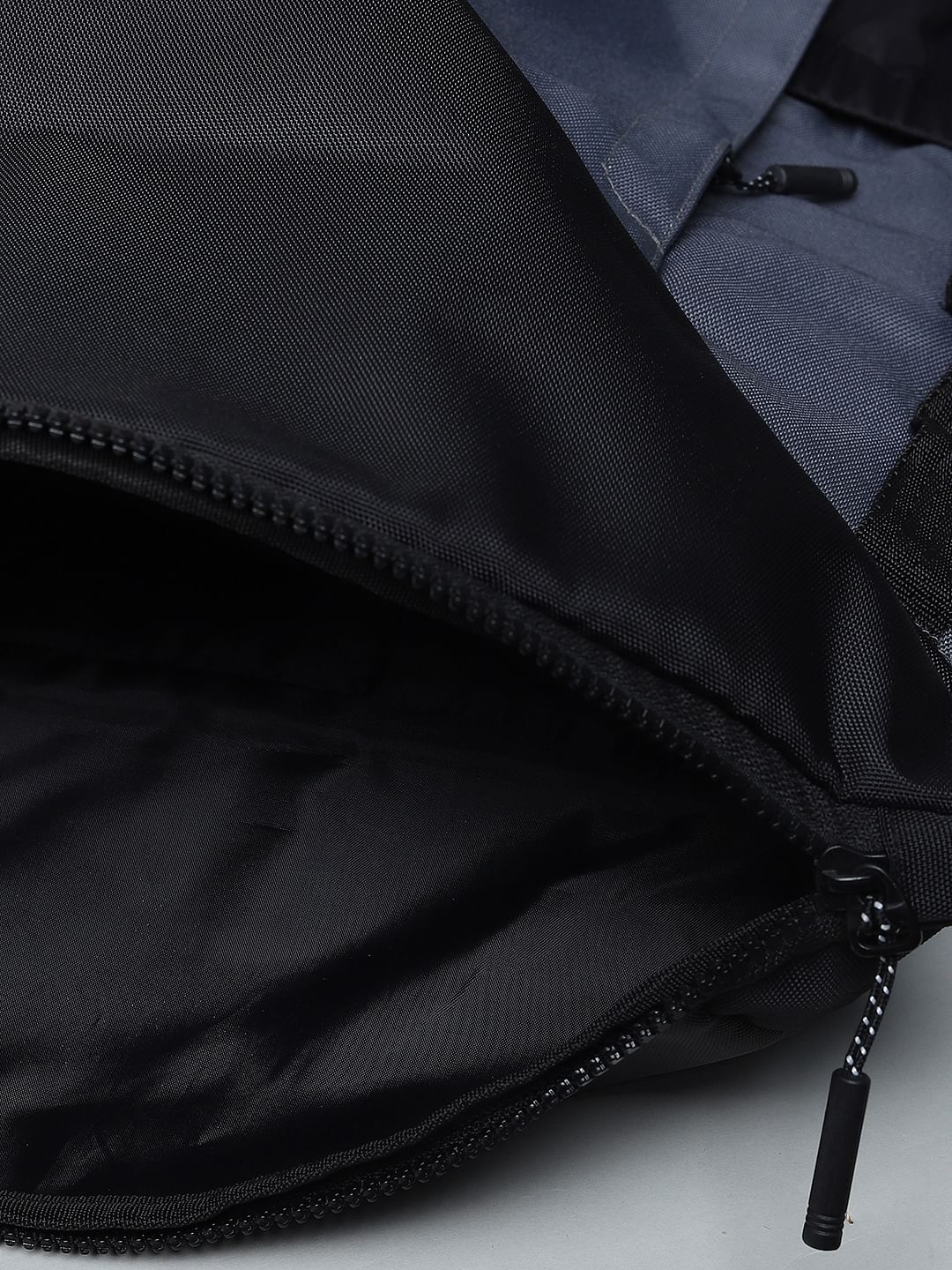 Grey Colourblocked Roll Top Backpack