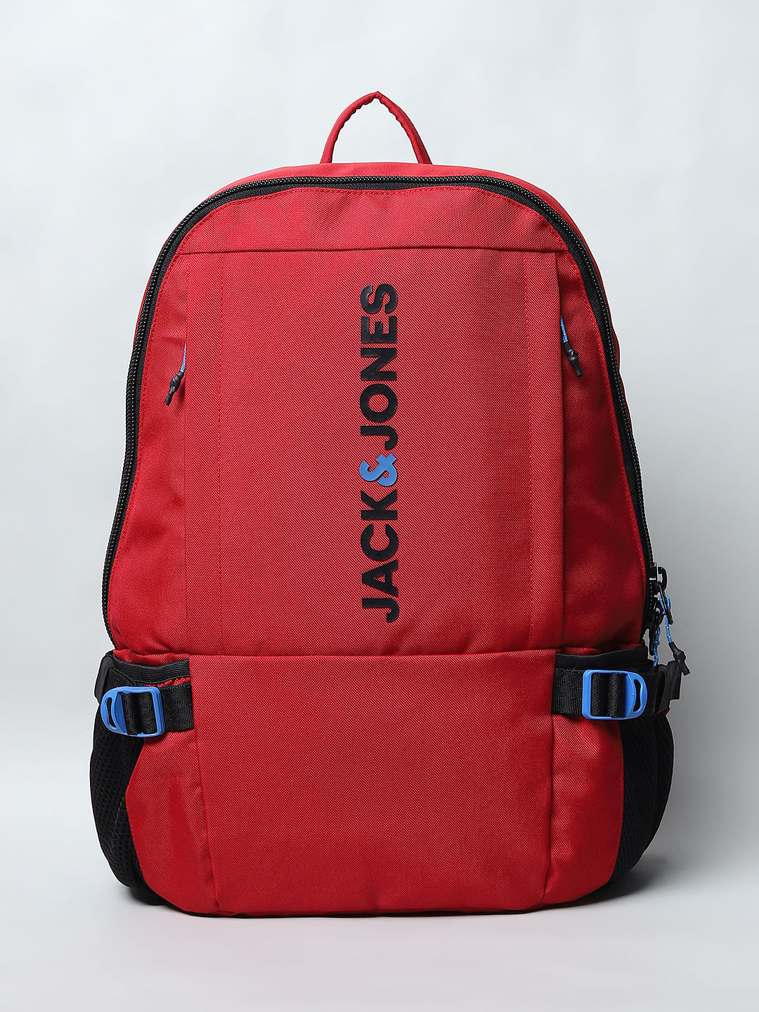 Red Logo Print Backpack