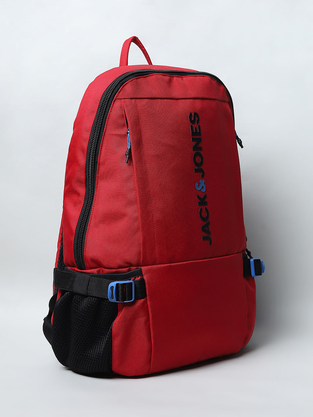 Red Logo Print Backpack