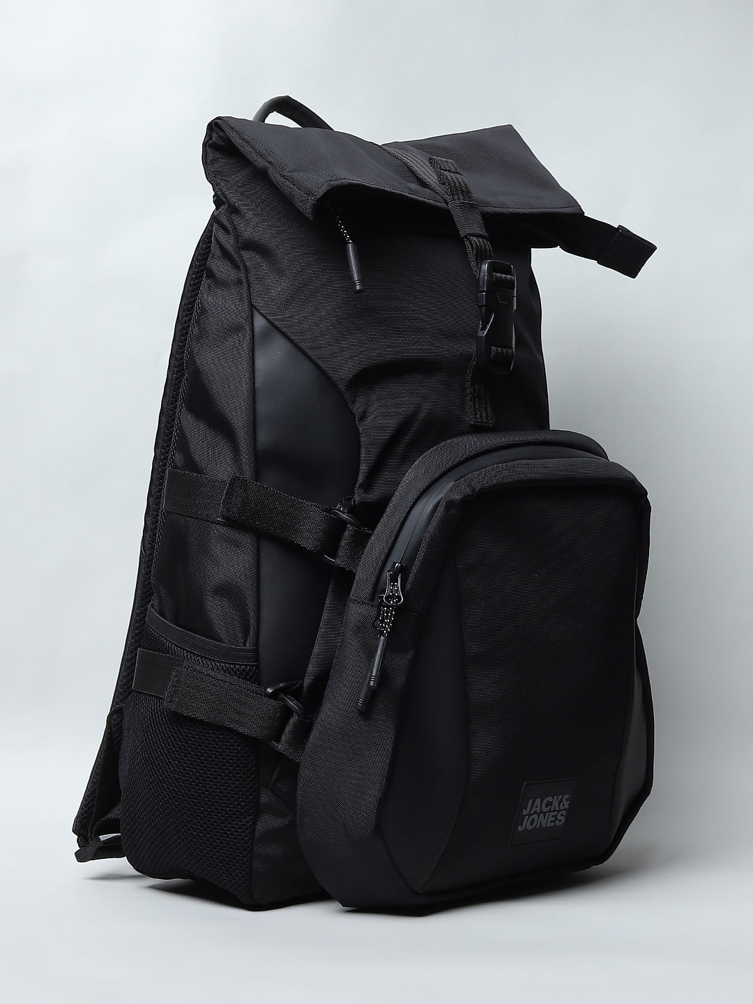 Black Roll Top Backpack